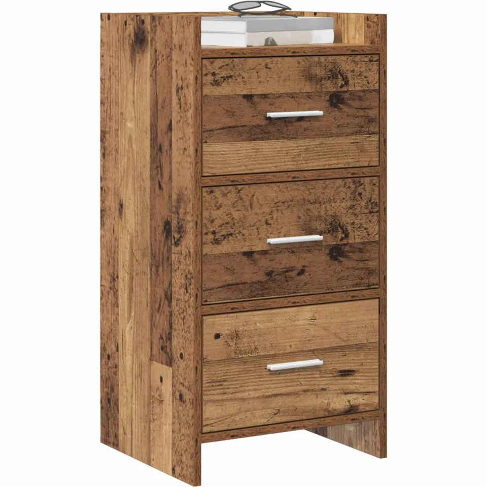 vidaXL Dressoir Oud hout 40 x 36 x 80 cm Bewerkt hout bruin, foto 2