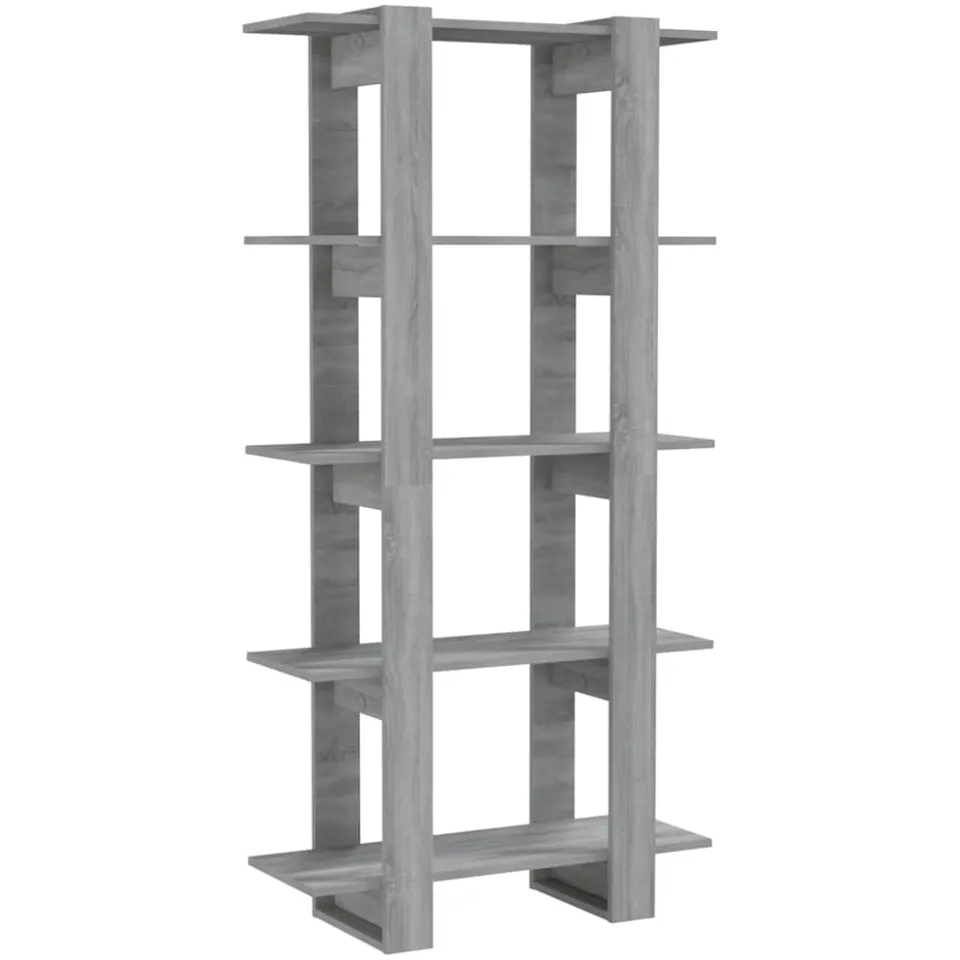 vidaXL Boekenkast/kamerscherm 80x30x160 cm bewerkt hout grijs sonoma