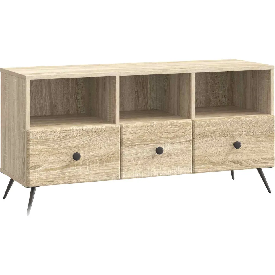 vidaXL TV-kast met lade Sonoma Eiken 102 x 34,5 x 50 cm Bewerkt hout Bruin