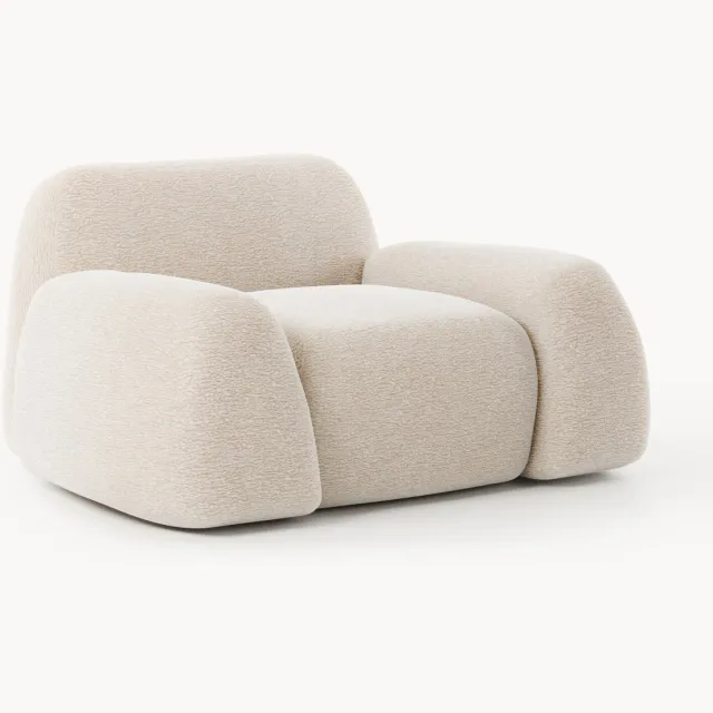 Westwing Collection Loungefauteuil Wolke beige