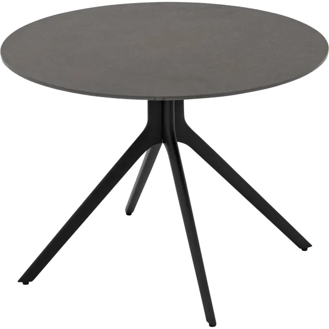 Goossens Salontafel Jay - 60 x 45 x 60 - keramiek - bruin - rond keramiek bruin