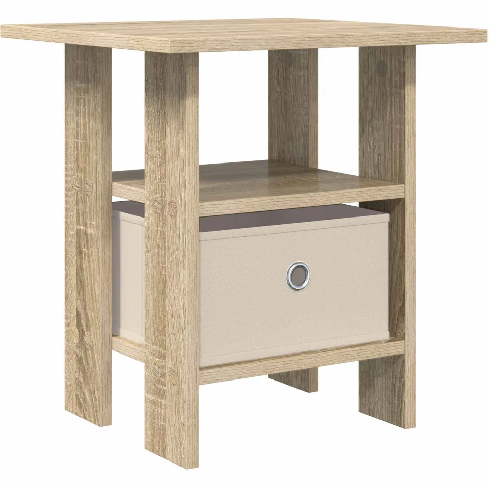 vidaXL Nachtkastje Sonoma Eiken 41 x 40 x 45 cm Bewerkt hout, foto 3