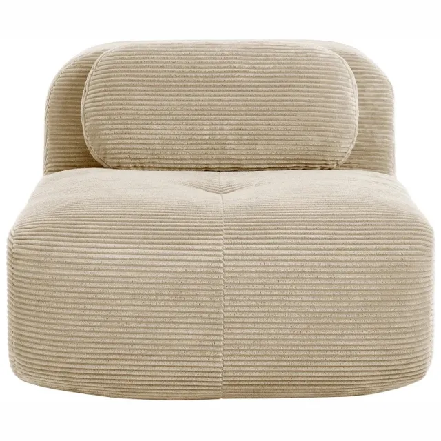 Sellino Bank - 1-delige bank - Moderne Modulaire Bank - Loungestoel - Zitelement - Poef - Zacht Comfort - Beige - 90 x 103 x 70 cm