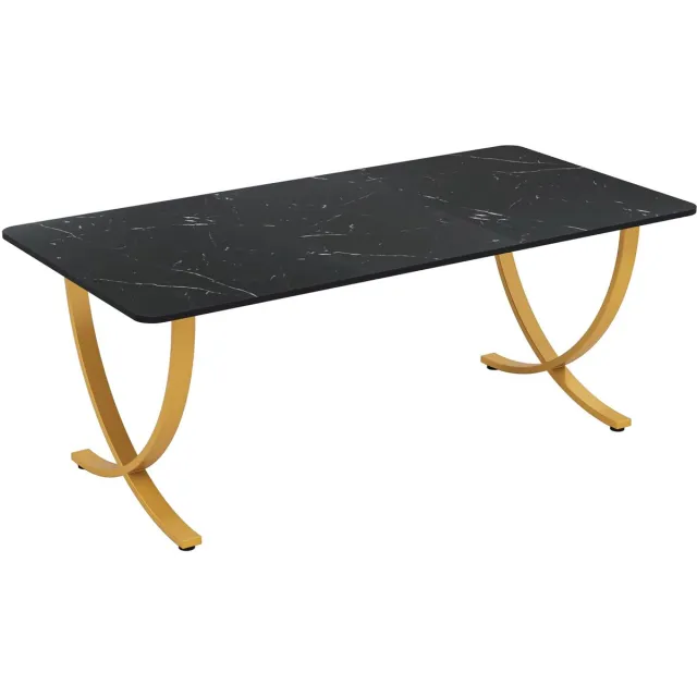 Happiq Eettafel Sillia - 160cm - Voor 4-6 Personen - Voor Keukentafel en Eetkamer - Zwart