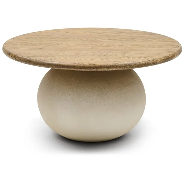 Riviera Maison salontafel cala nova 80cm doorsnede bruin/beige