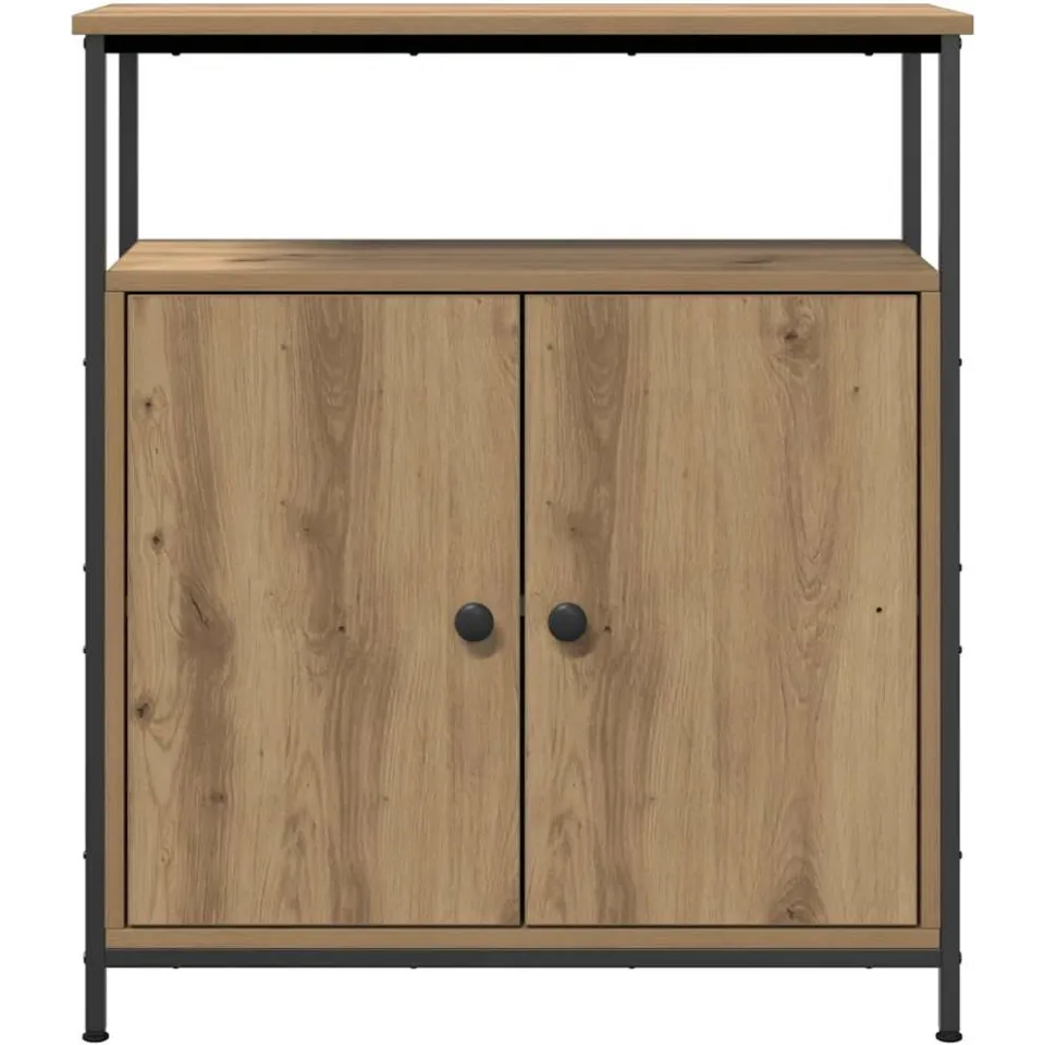 vidaXL Dressoir 70x30x80 cm bewerkt hout artisanaal eikenkleur