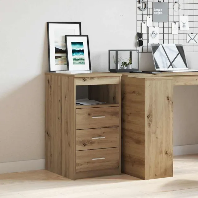 vidaXL Ladekast 40x50x76 cm bewerkt hout artisanaal eikenkleur Bruin