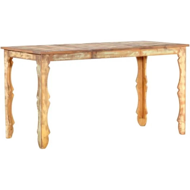 vidaXL Eettafel - 140x70x76 - cm - massief - gerecycled - hout Bruin