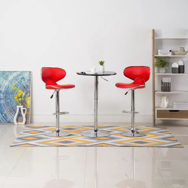 vidaXL Barstoelen 2 st kunstleer rood