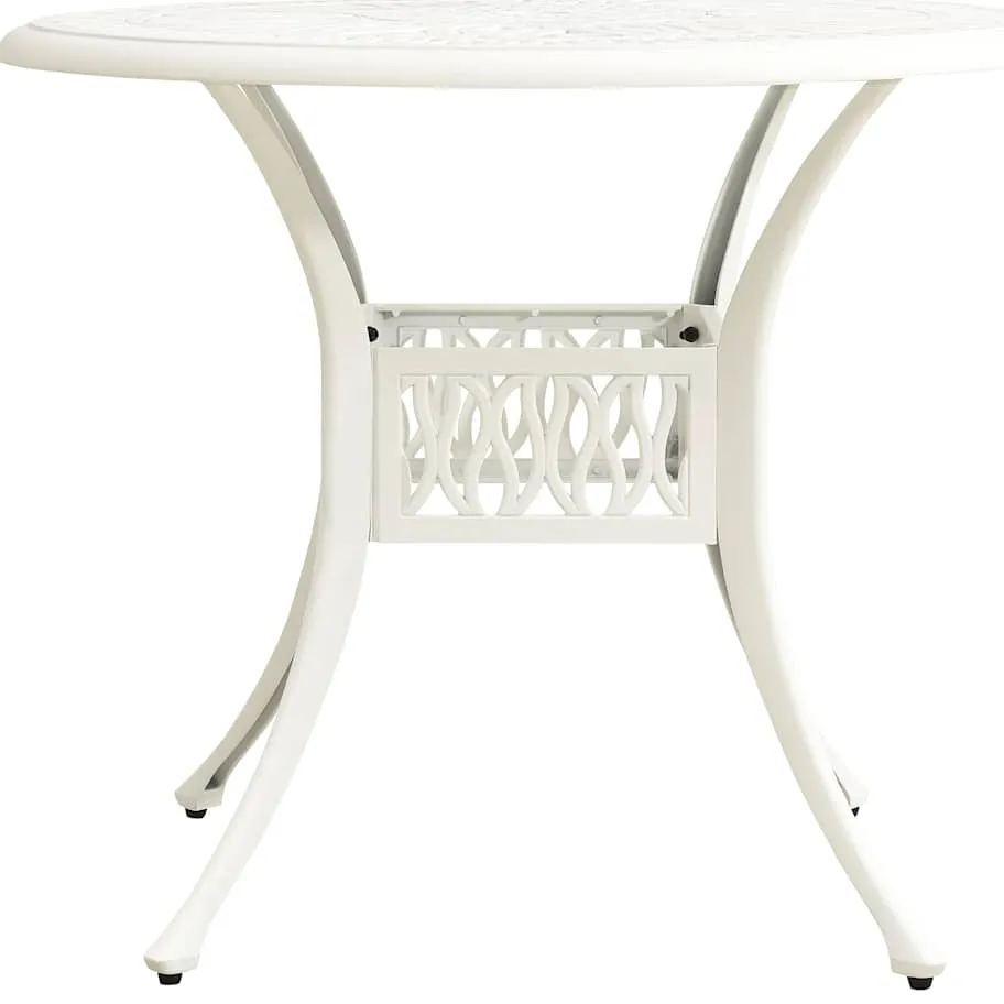 vidaXL Tuintafel 90x90x74 cm gietaluminium wit, foto 2