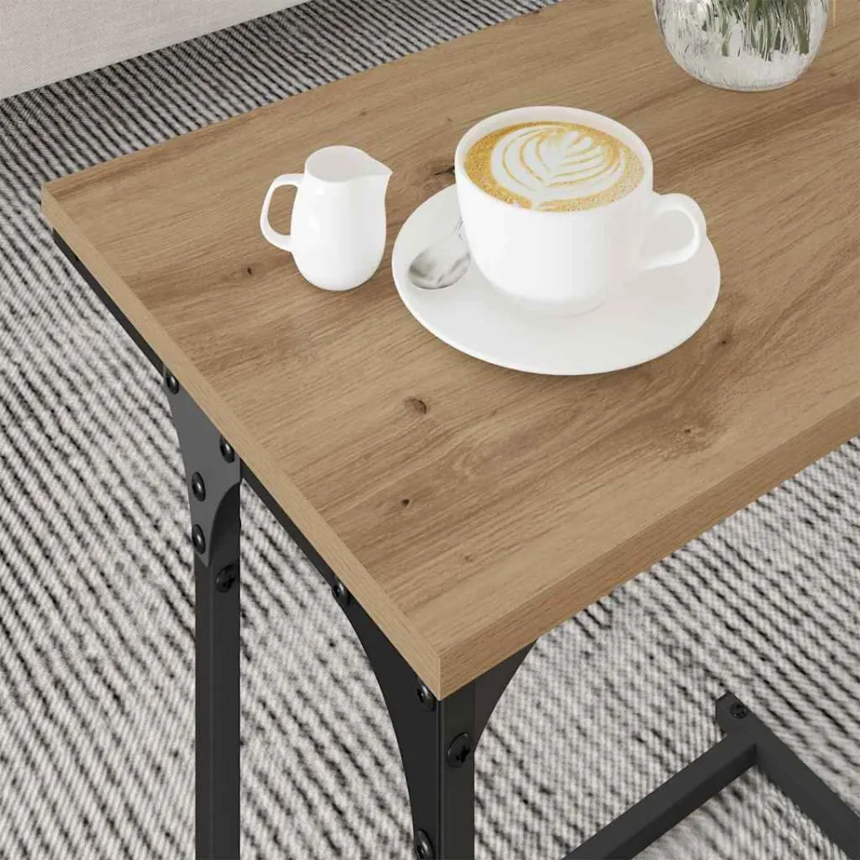 vidaXL Nesting Koffietafel 3 st artisanaal eikenkleurig Bewerkt hout, foto 4