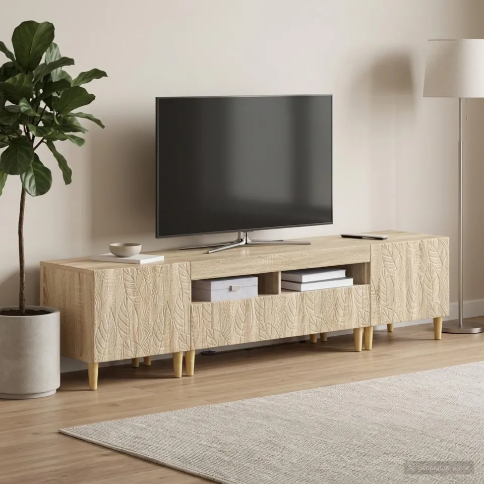 vidaXL 3-delige LED TV-kast DELFT Sonoma Eiken Bewerkt hout, foto 3