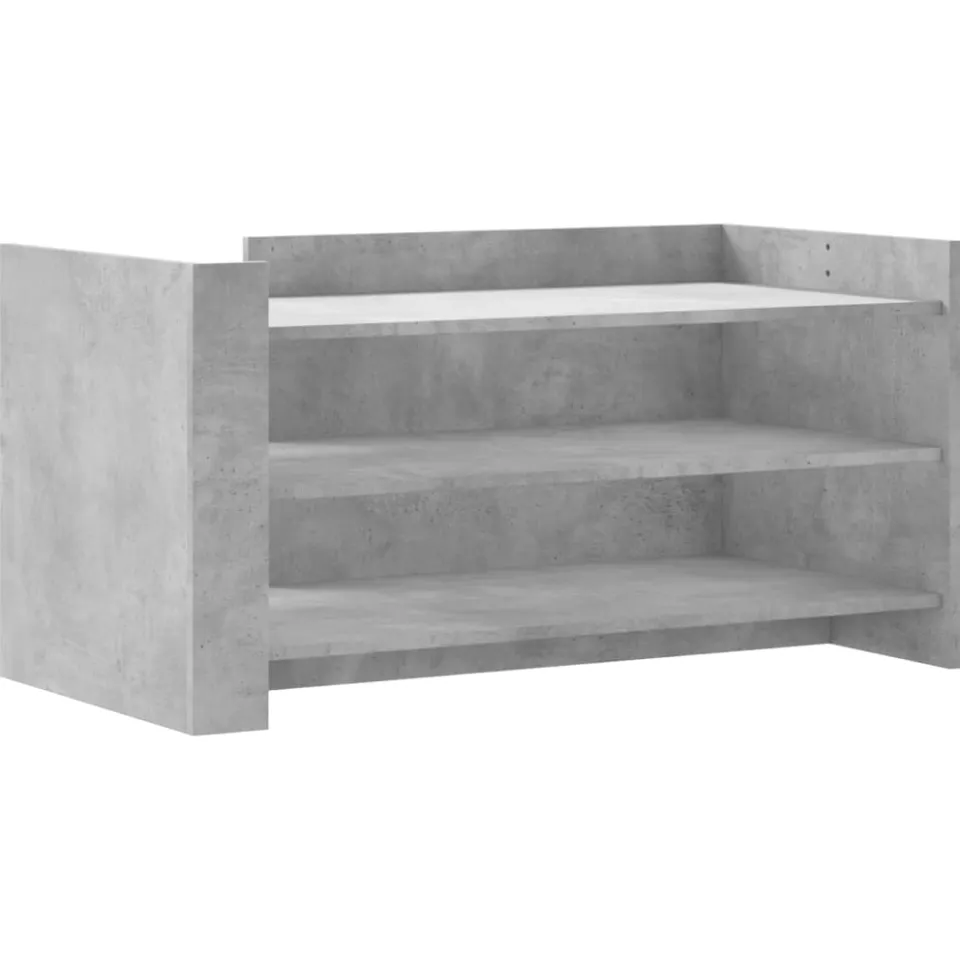 vidaXL Salontafel 100x50x50 cm bewerkt hout betongrijs grijs, foto 3