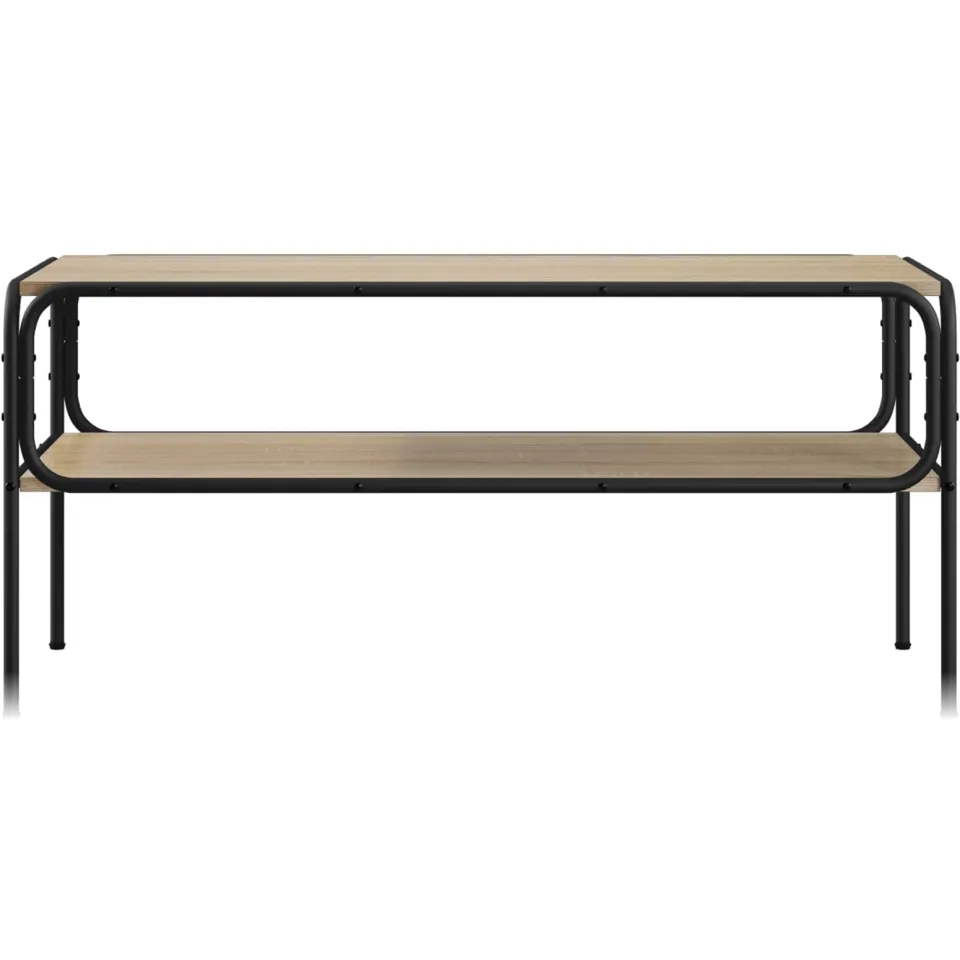 vidaXL Bijzettafel Sonoma Eiken 100 x 50 x 46 cm Bewerkt hout, foto 2
