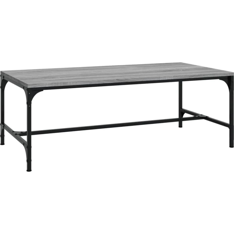 vidaXL Salontafel 100x50x35 cm bewerkt hout grijs sonoma