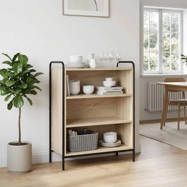 vidaXL Dressoir Sonoma Eiken 97 x 33 x 81 cm Bewerkt hout Bruin