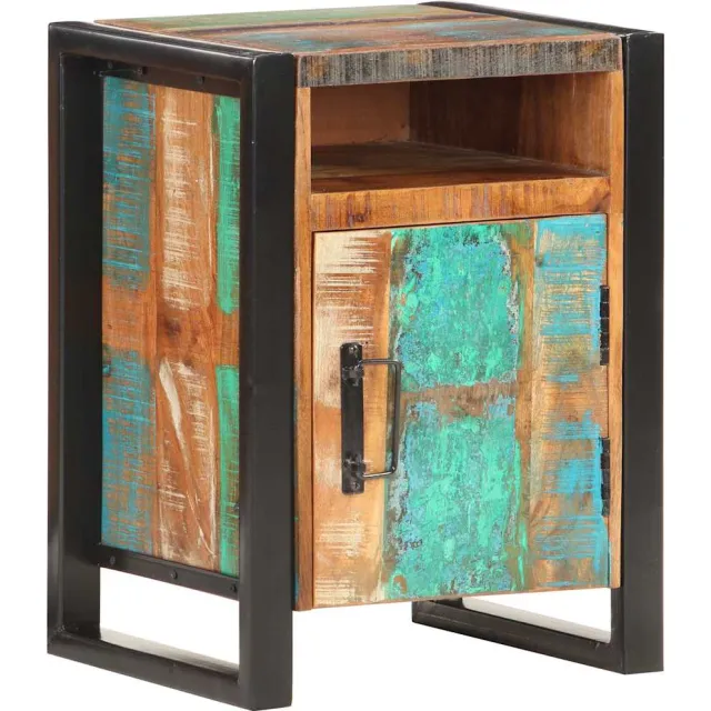 vidaXL Nachtkastje 40x35x55 cm massief gerecycled hout Bruin