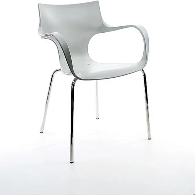Workliving Jim Stoel - Middel Grijs - Aluminium Onderstel Alu - Grijs