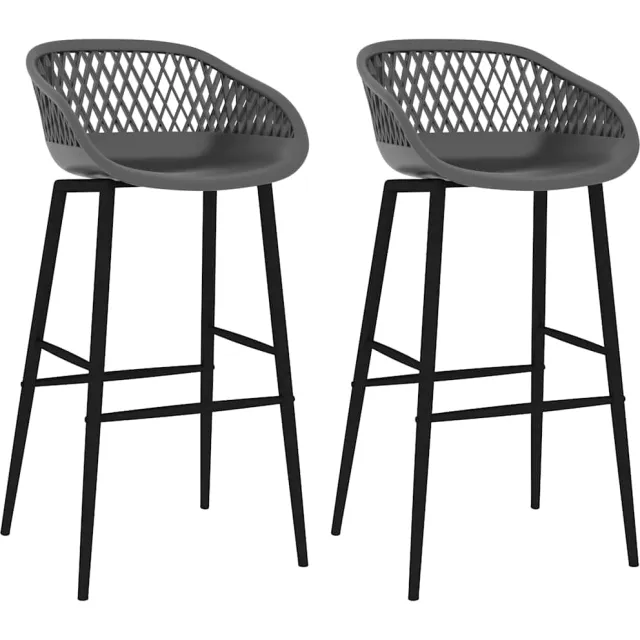 vidaXL Barstoelen 2 st grijs