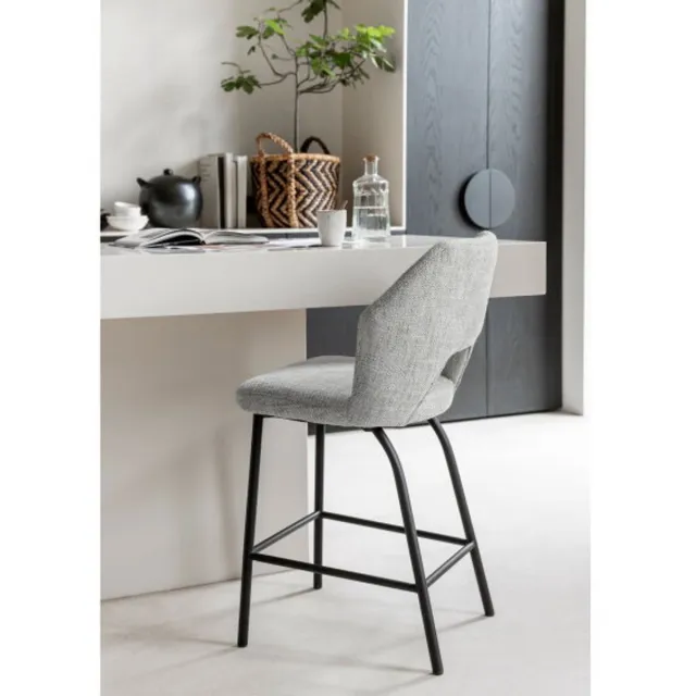 Must Living Bloom counterkruk metaal en polyester en viscose lichtgrijs - 100 × 54 × 57 cm / 65 cm