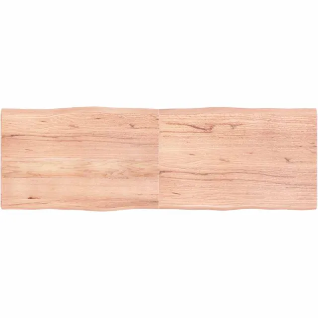 vidaXL Tafelblad natuurlijke rand 180x60x(2-4) cm eikenhout lichtbruin, foto 2