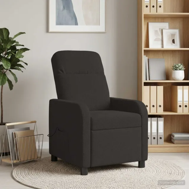 vidaXL Massage Recliner Zwart Bouclé