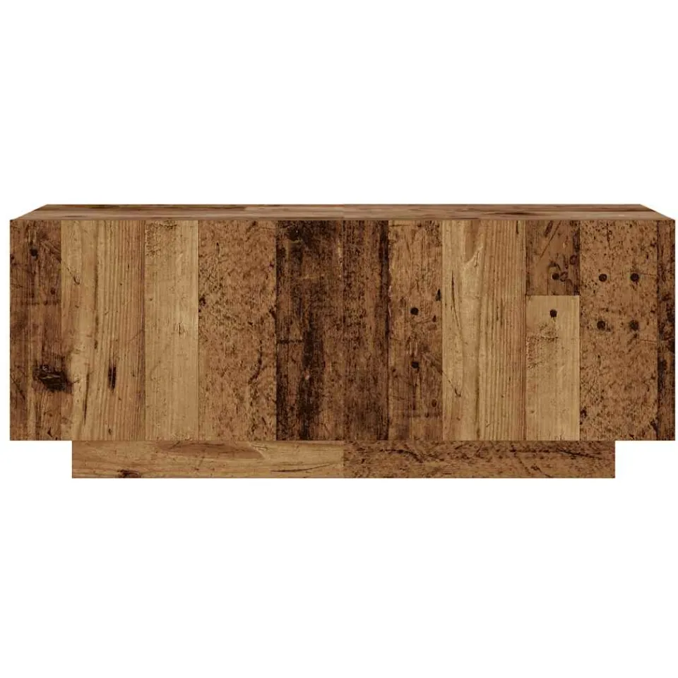 vidaXL Nachtkastje 100x35x40 cm bewerkt hout oud houtkleurig bruin, foto 4
