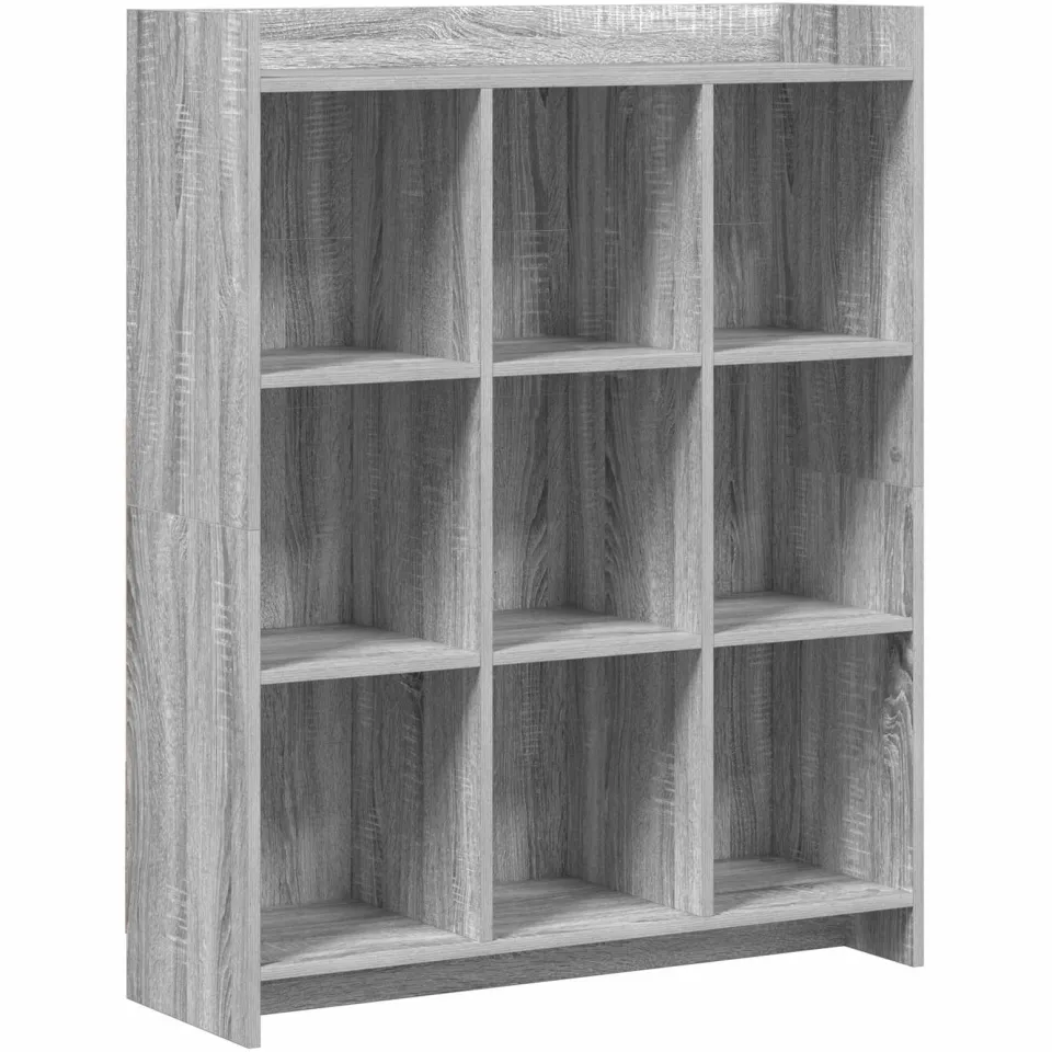 vidaXL Boekenkast Grijs Sonoma 87,5 x 30 x 111 cm Bewerkt hout, foto 3