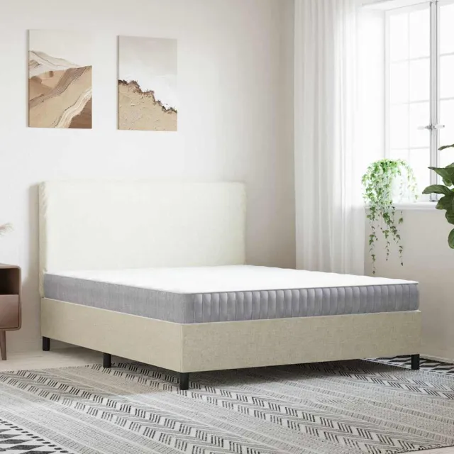 vidaXL Pocketveringmatras middelhard 160x200 cm wit