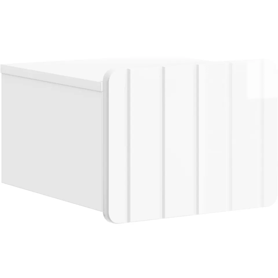vidaXL Wandbeugel Bedkast Hoogglans Wit 33 x 34,5 x 24 cm Bewerkt hout, foto 3