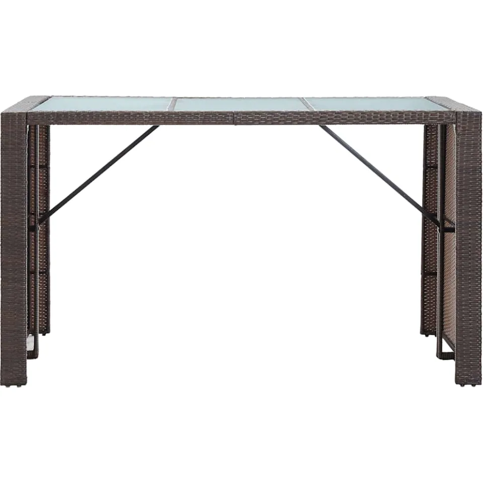 vidaXL 7-delige Tuinbarset met kussens poly rattan bruin, foto 4