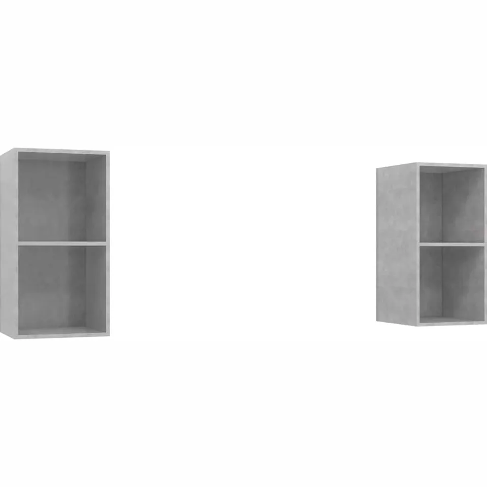 vidaXL Tv-wandmeubelen 2 st bewerkt hout betongrijs grijs, foto 3