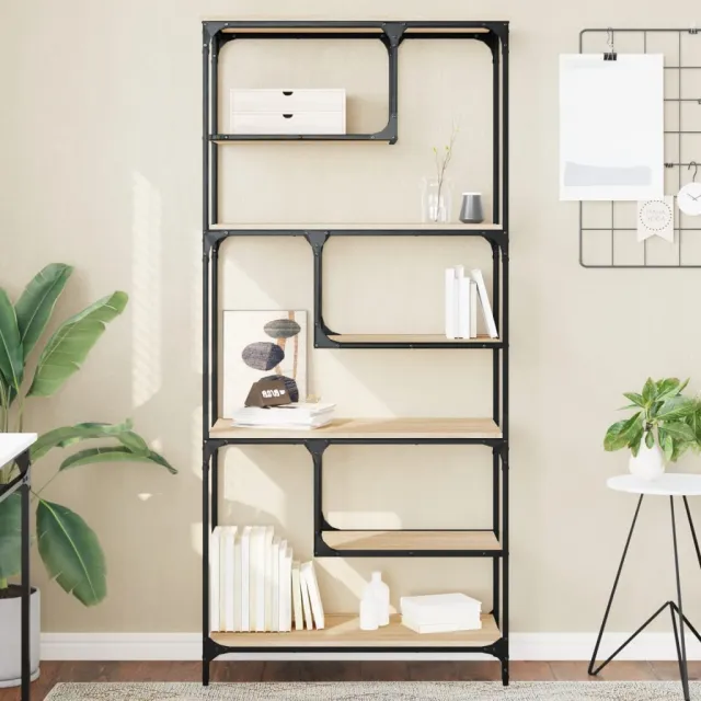 vidaXL Boekenkast 81x36x176 cm bewerkt hout sonoma eikenkleurig, foto 2