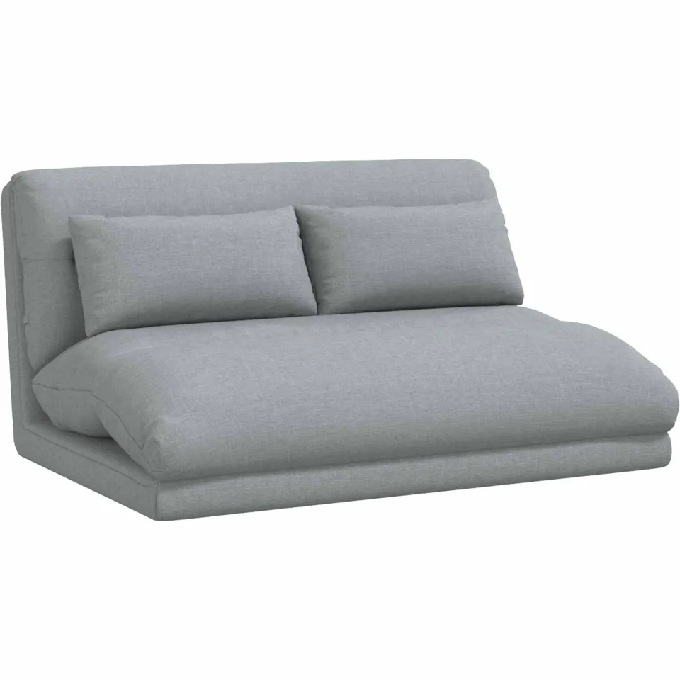 vidaXL Verstelbare vlo stoelen Lichtgrijs Stof