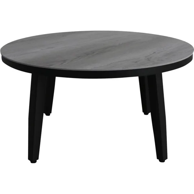 Normin Ronde bijzettafel Mykonos ø58cm | Grey/Black | Kunststof & aluminium Black, Grey
