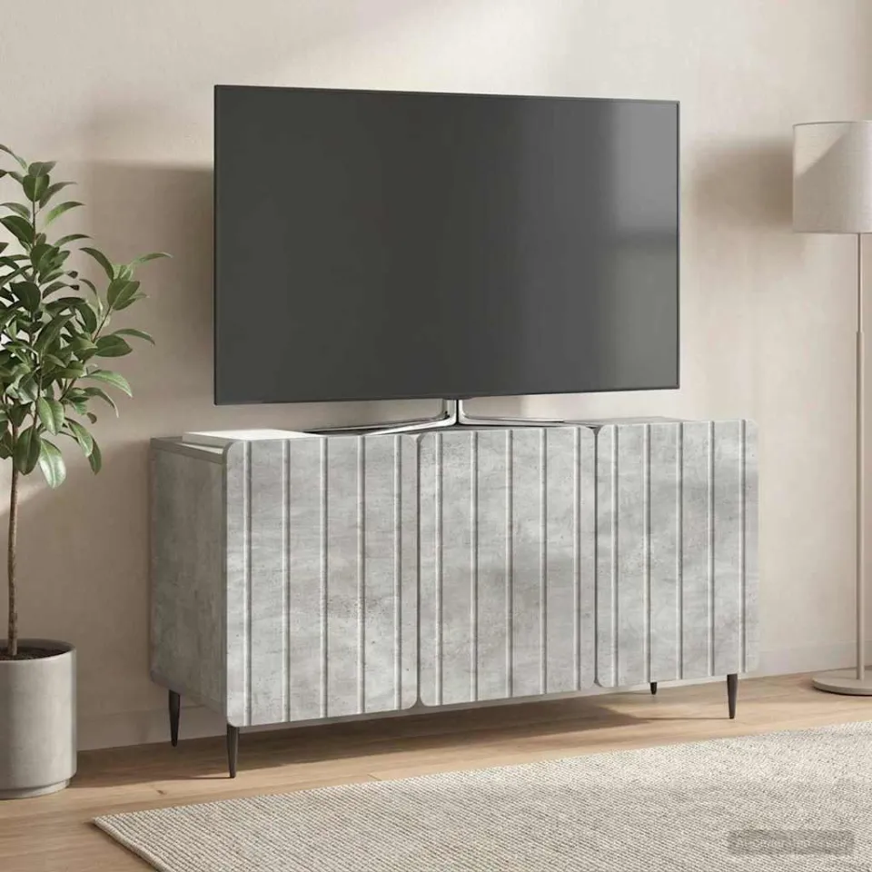 vidaXL TV-kast 99 x 34,5 x 52 cm Betongrijs Bewerkt hout grijs, foto 4