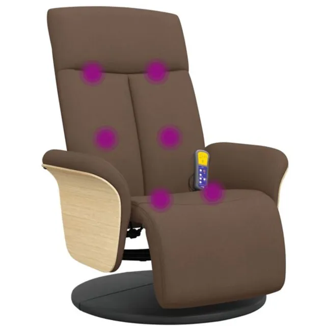 GranMaison Massagestoel - Relaxfauteuil - Zetel - Stof - 1 persoons - Met armleuning - Zeer comfortabel - Elektrisch - Bruin