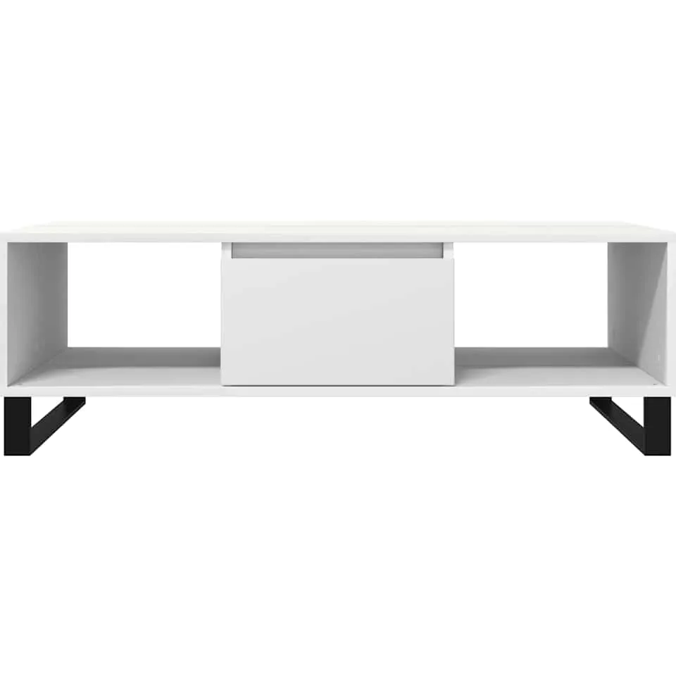 vidaXL Salontafel 104x60x35 cm bewerkt hout wit, foto 3