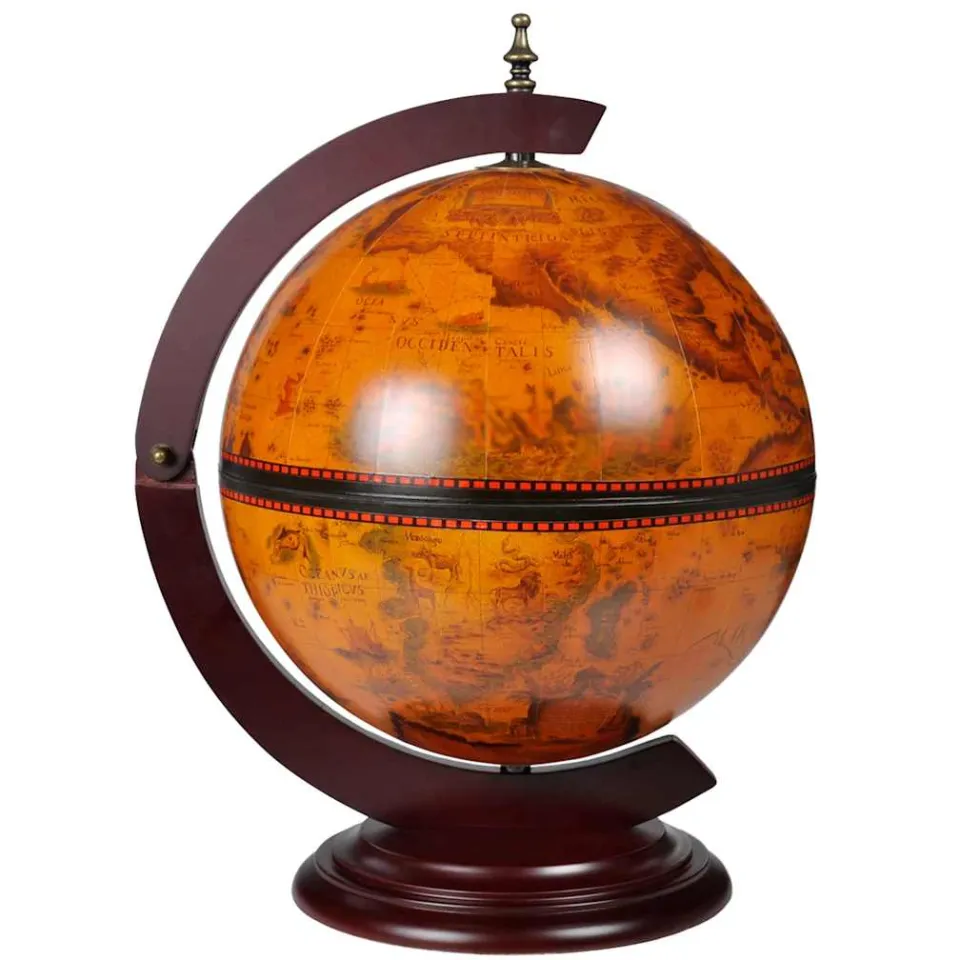 vidaXL Globebar tafelmodel eucalyptushout bruin, foto 2