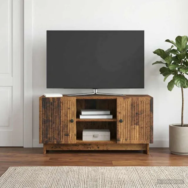 vidaXL TV-kast 102 x 34,5 x 50 cm Oud hout Bewerkt hout Bruin