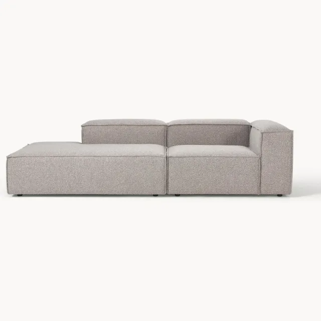 Westwing Collection Modulaire chaise longue Lennon van bouclé Taupe
