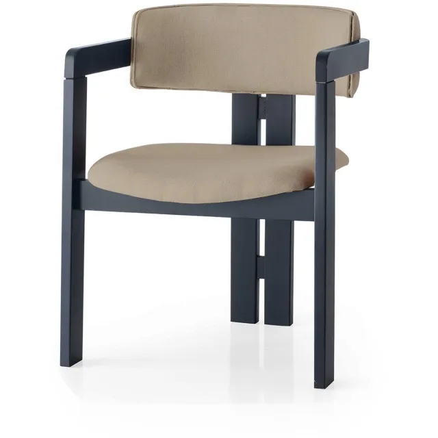 Skye Decor , Stoel, CO - 002, Hout, Zwart & Taupe, 58 x 49 x 76 cm Zwarte