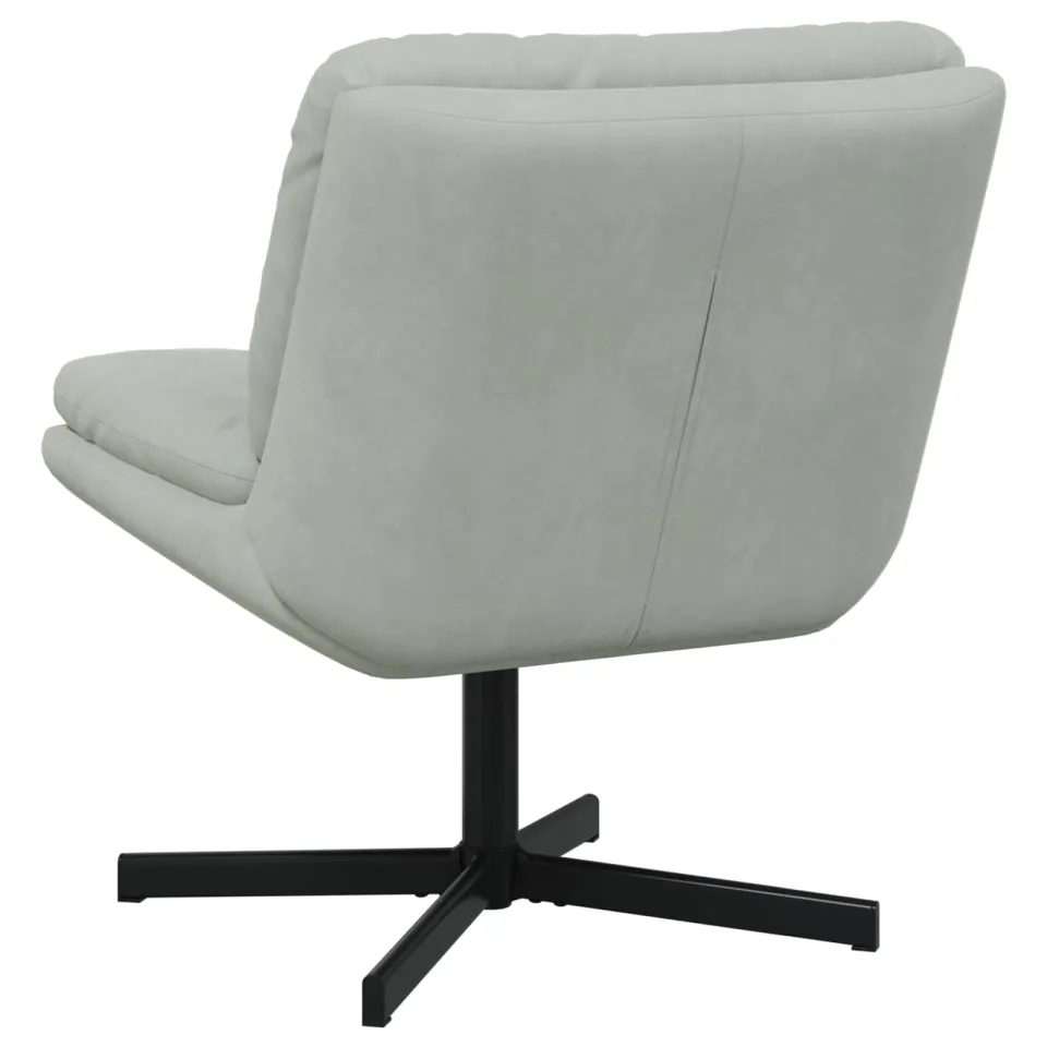 vidaXL Draaibare Relaxstoel Lichtgrijs 63 x 75 x 76 cm Fluweel grijs, foto 4