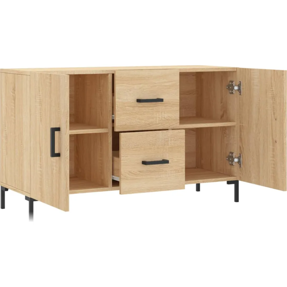 vidaXL Dressoir 100x36x60 cm bewerkt hout sonoma eikenkleurig