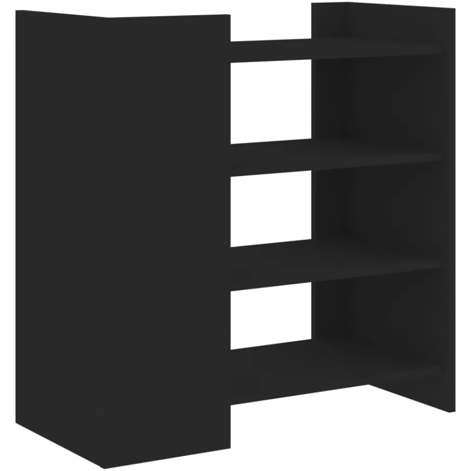 vidaXL Dressoir 73,5x35x75 cm bewerkt hout zwart, foto 4