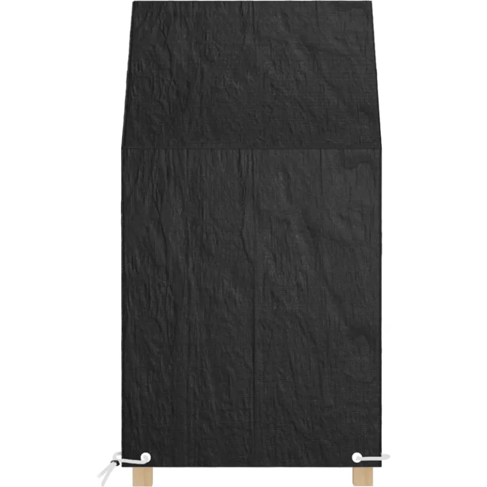 vidaXL Tuinstoelhoes met 8 oogjes 65x65x80/120 cm polyetheen zwart, foto 2