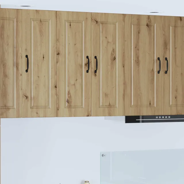 vidaXL Wandkast PORTO Artisanaal eiken 60 x 31 x 80 cm Bewerkt hout Bruin