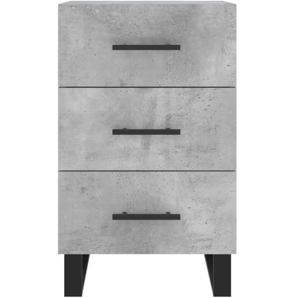 vidaXL Nachtkastje 40x40x66 cm bewerkt hout betongrijs grijs