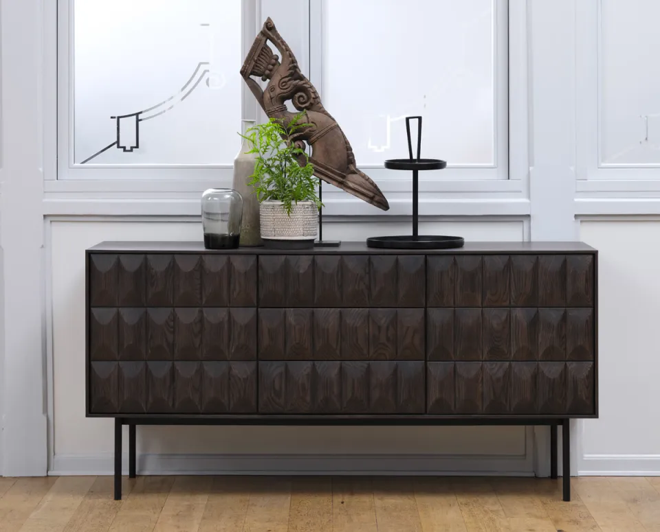 Olivine Vanja houten sideboard donkerbruin - 160 x 45 cm bruin, foto 2