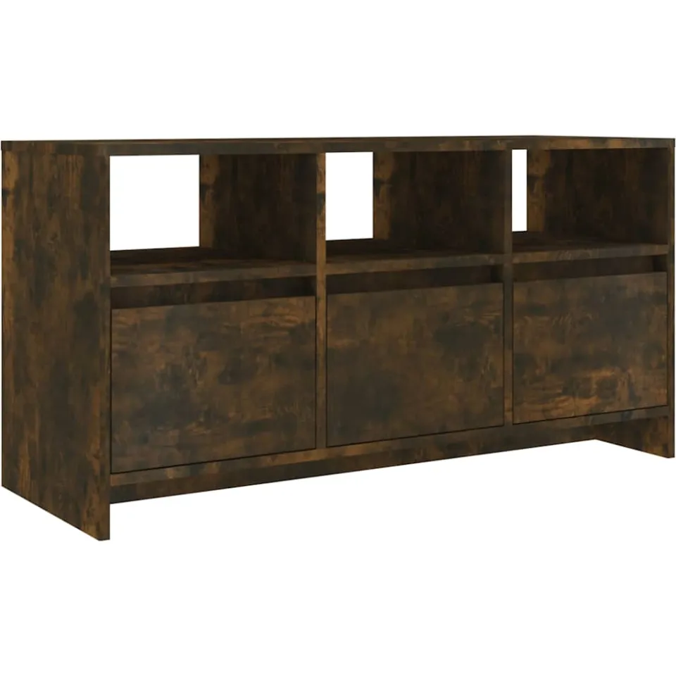 vidaXL Tv-meubel 102x37,5x52,5 cm bewerkt hout gerookt eikenkleurig Bruin